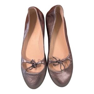 Cole Haan silver leather ballerina Flats shoes
